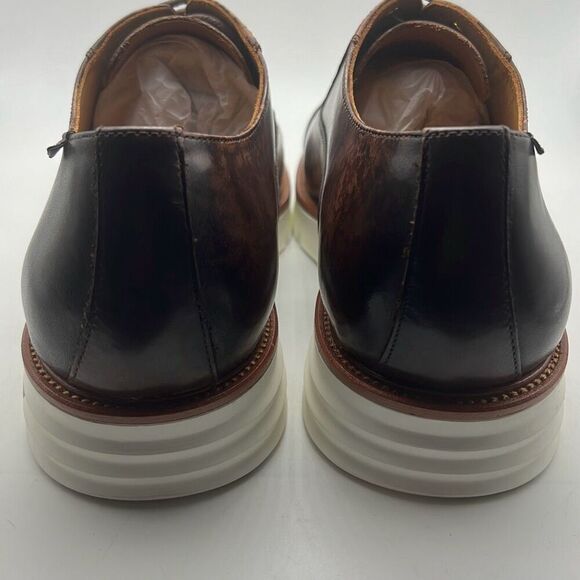 Taft cap‎ toe Lace up espresso Model 102 leather Men dress shoes - Men 10.5 New - Picture 7 of 12